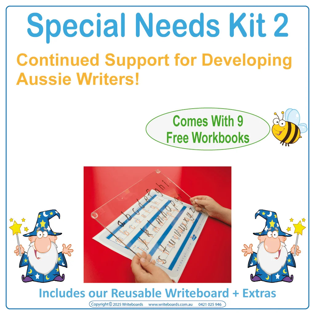 Special Needs Kit 2 for Aussie Kids needing to build confidence in their handwriting skills