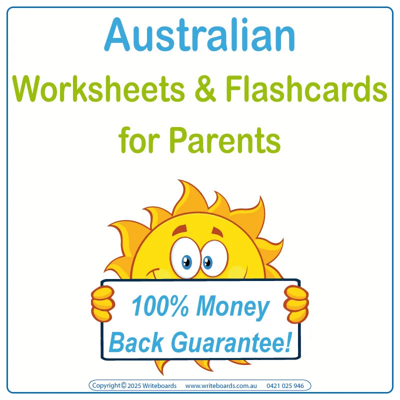 Australian School Handwriting Worksheets for Parents, Australian Alphabet and Number Tracing Worksheets for Your Child