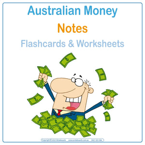 Aussie Money Worksheets and Flashcards for Occupational Therapists and Tutors 