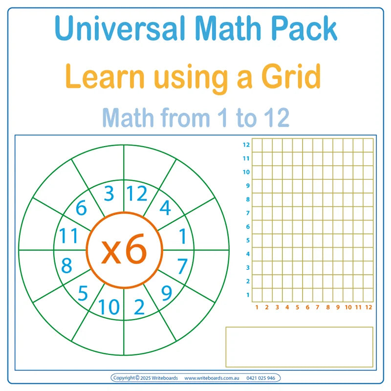 Aussie Special Needs Kit 2 includes Easy Maths Worksheets on Grids