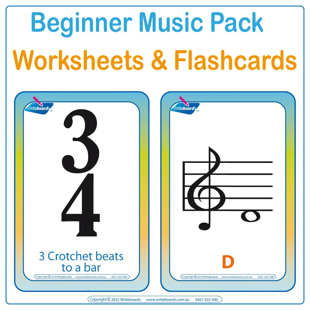 Teach music basics with ease using 42 worksheets and flashcards designed by a piano teacher