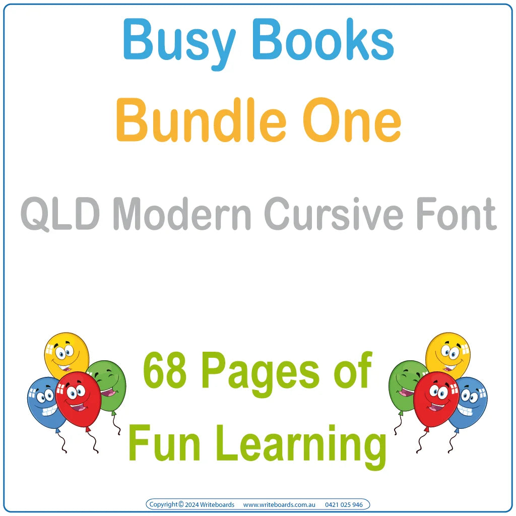 QLD Modern Cursive Busy Book Bundle One is perfect for teaching early skills in your classroom