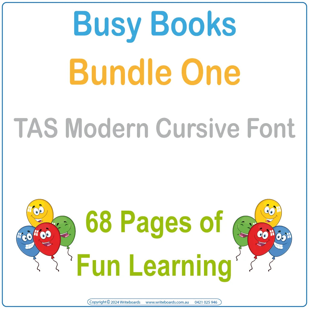 TAS Modern Cursive Busy Book Bundle One is perfect for teaching early skills in your classroom