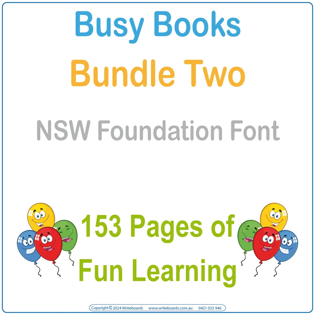 NSW Foundation Font Busy Book Bundle Two is a perfect for your classroom