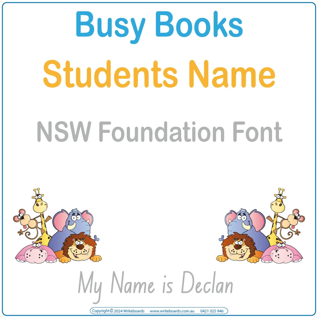 Teach your students their name with this NSW Foundation Font Interactive Busy Book