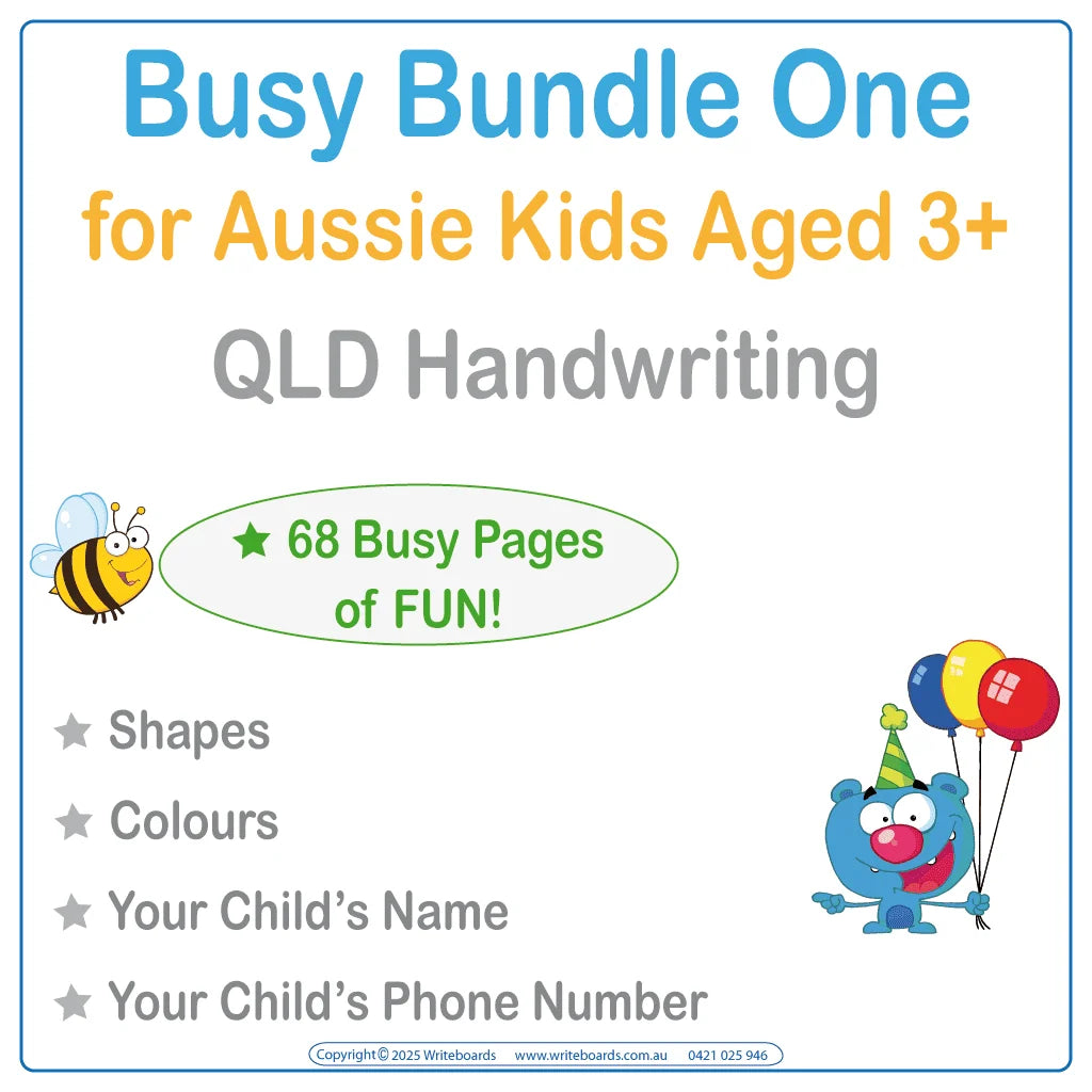 Busy Book Bundle One for Aussie Kids in QLD includes 4 Busy Books for aged 3+