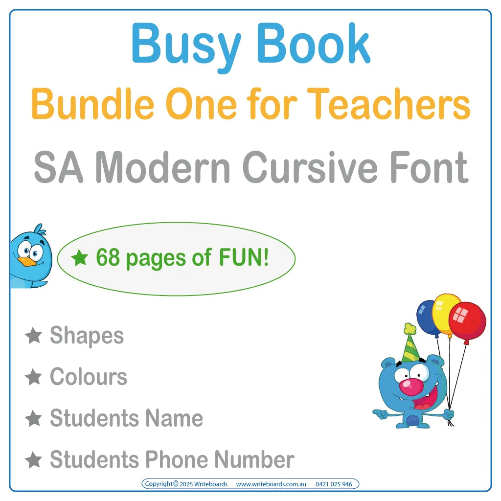 SA Modern Cursive Busy Book Bundle One is perfect for teaching early skills in your classroom