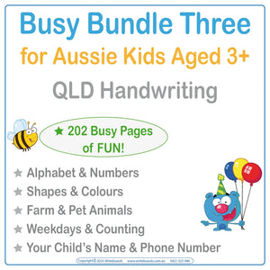 Busy Book Bundle Three for Aussie Kids in QLD aged 3+ include 8 Busy Books