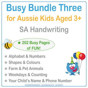 Busy Book Bundle Two for Aussie Kids in SA aged 3+ include 8 Busy Books