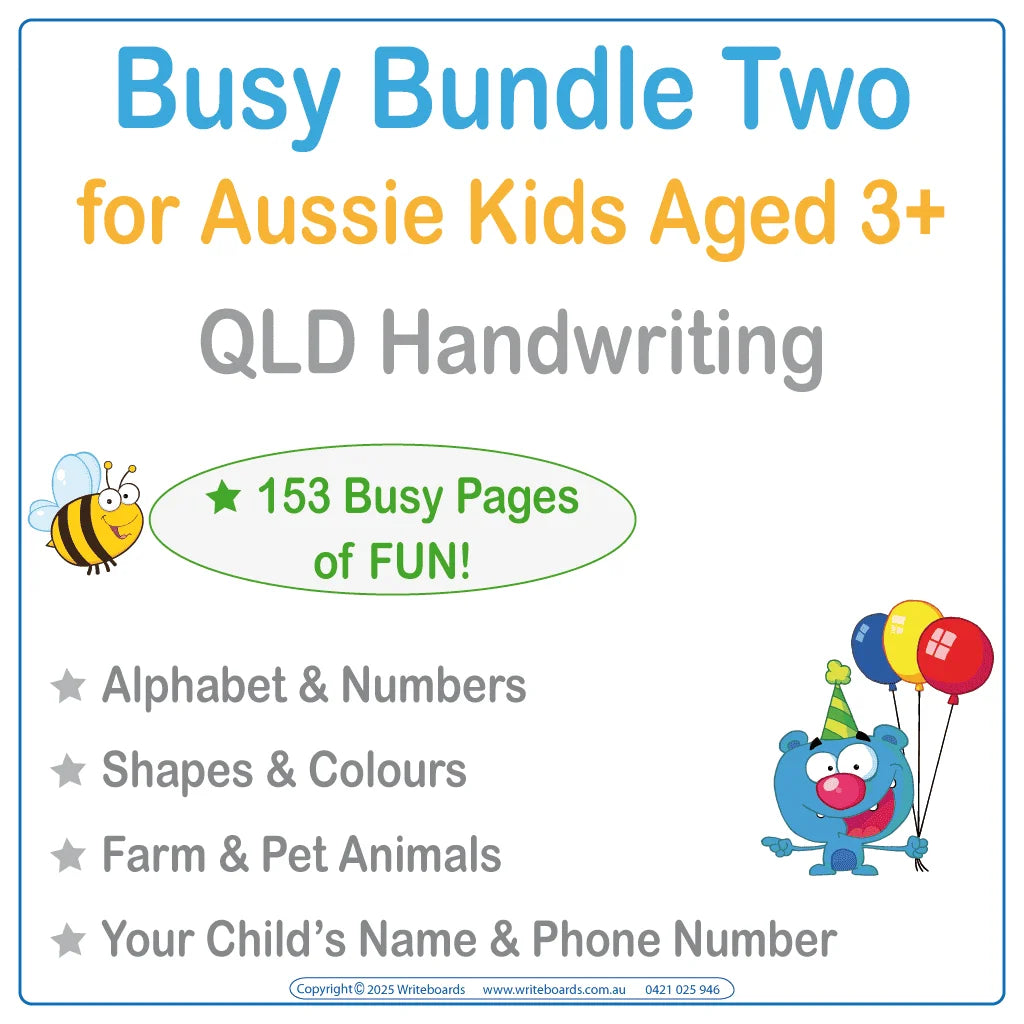 Busy Book Bundle Two for Aussie Kids in QLD aged 3+ include 8 Busy Books