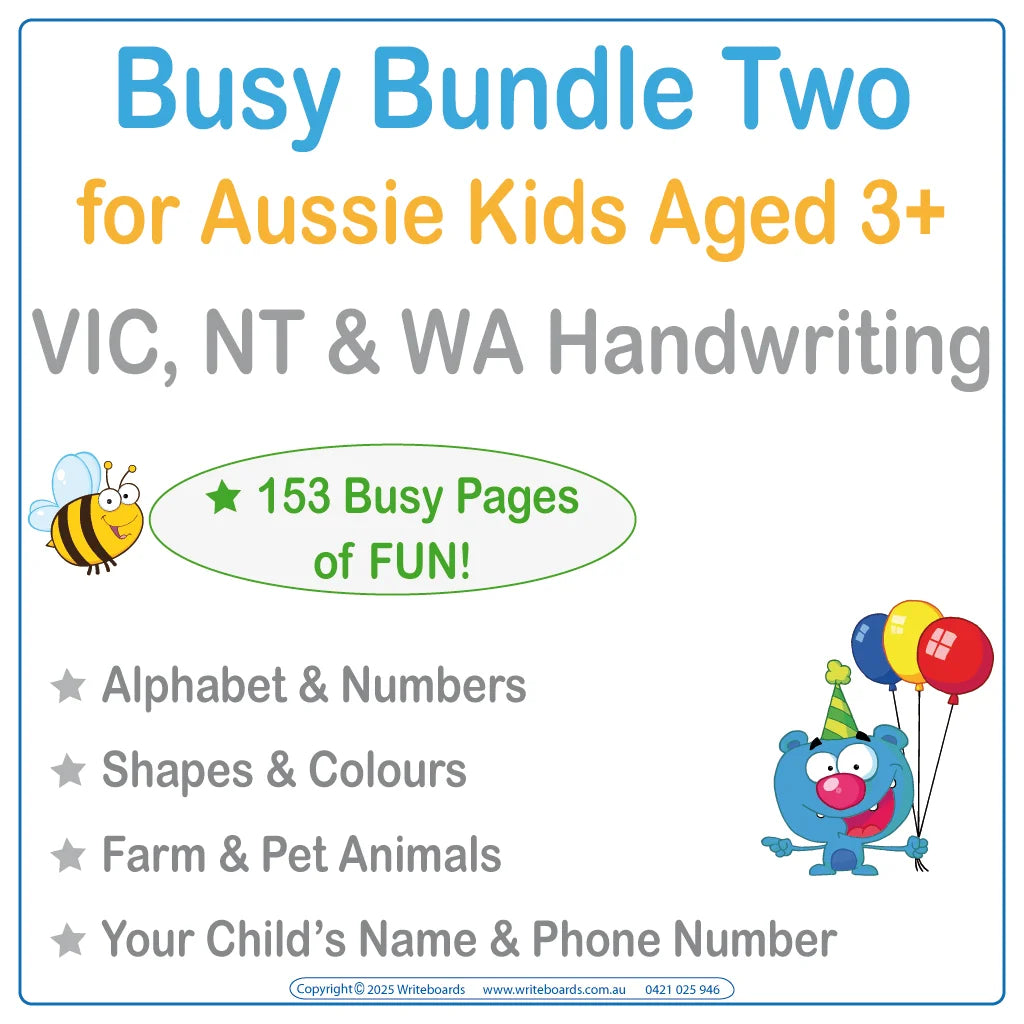 Busy Book Bundle Two for Aussie Kids in VIC & WA aged 3+