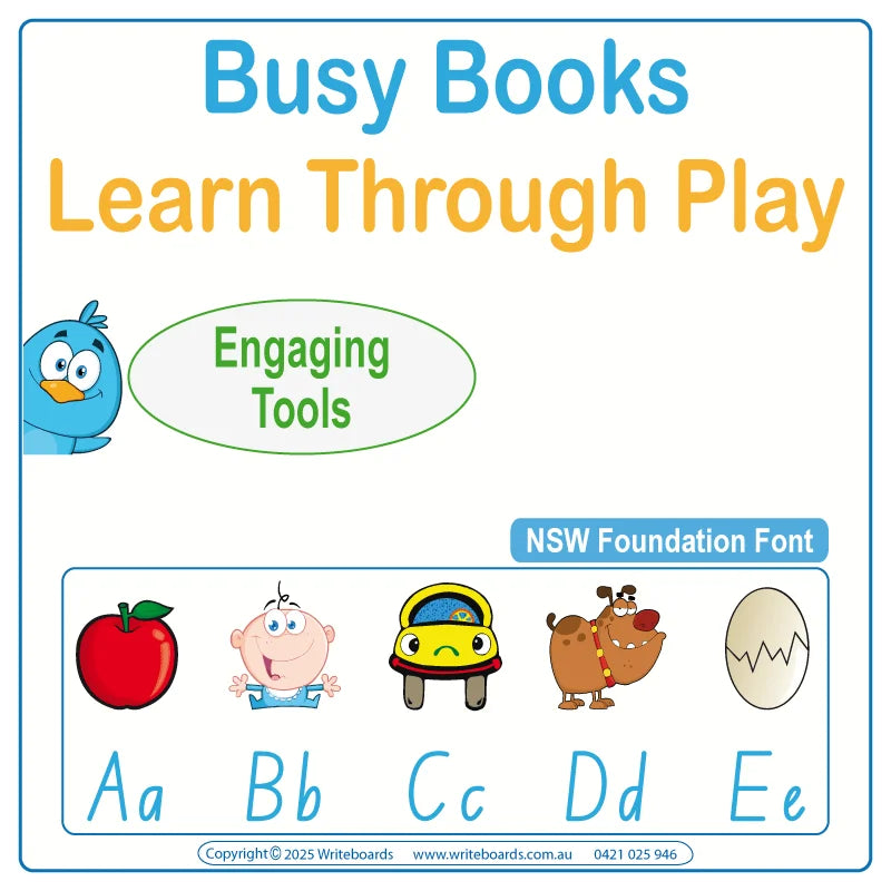  NSW Foundation Font Busy Books for Teachers – interactive alphabet & number practice + more