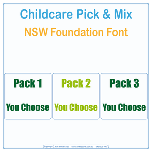 NSW Foundation Font Childcare Pick and Mix Bundle - Choose any 3 Packs