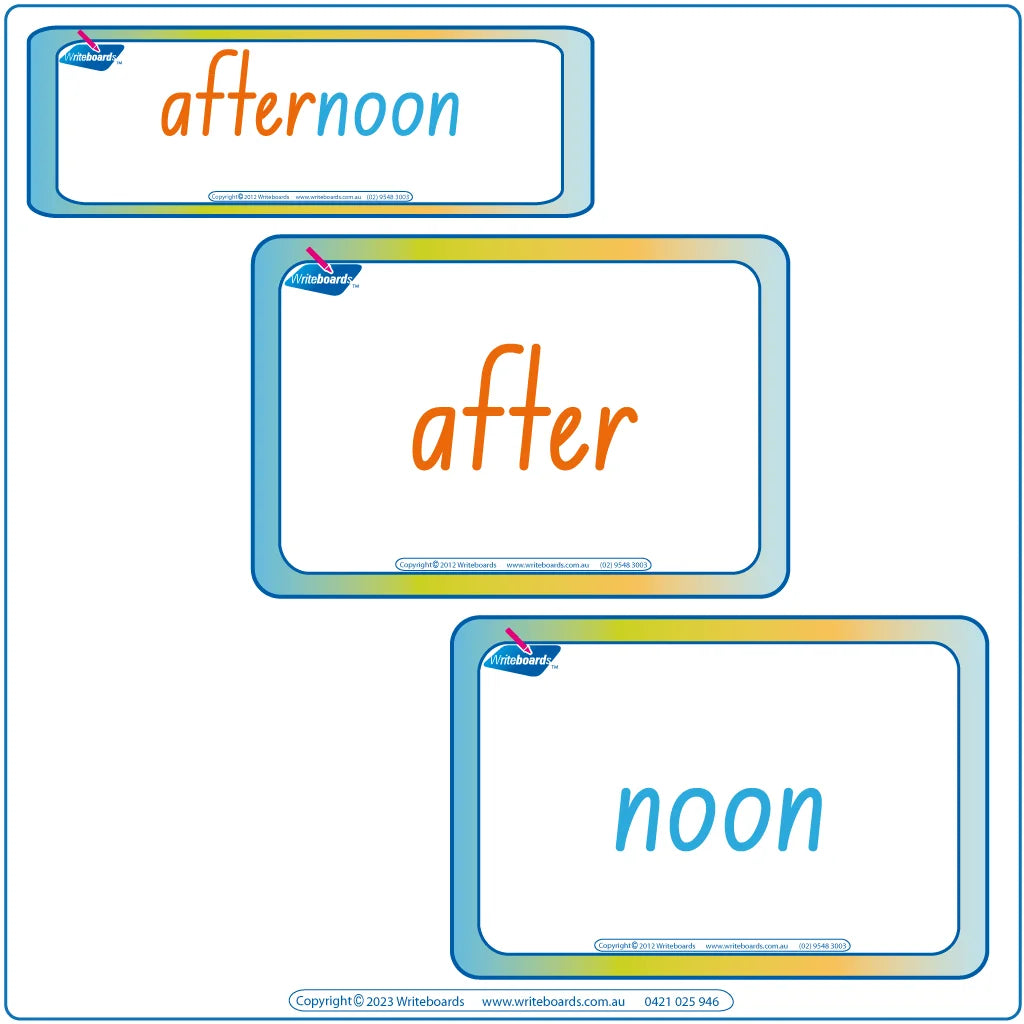 Teach compound words with NSW Foundation Font Colour Coded Flashcards, NSW Foundation Font Downloadable Teachers Resources