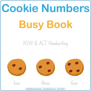 Teach Your Child to Count using NSW School Handwriting, NSW Counting Busy Book, NSW Counting Book