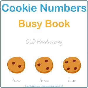 Teach Your Child to Count using QLD School Handwriting, QLD Counting Busy Book, QLD Counting Book