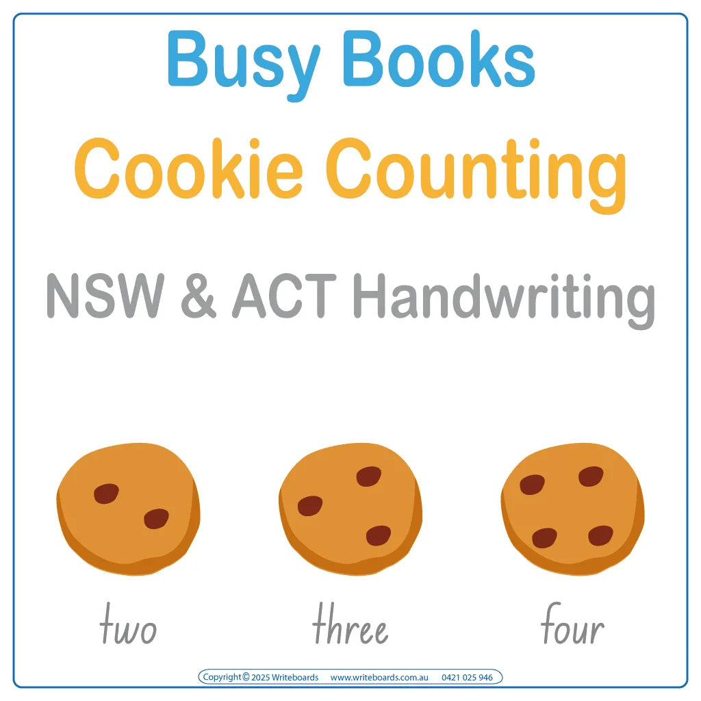 Teach Your Child How to Count using NSW & ACT School Handwriting for ages 3+