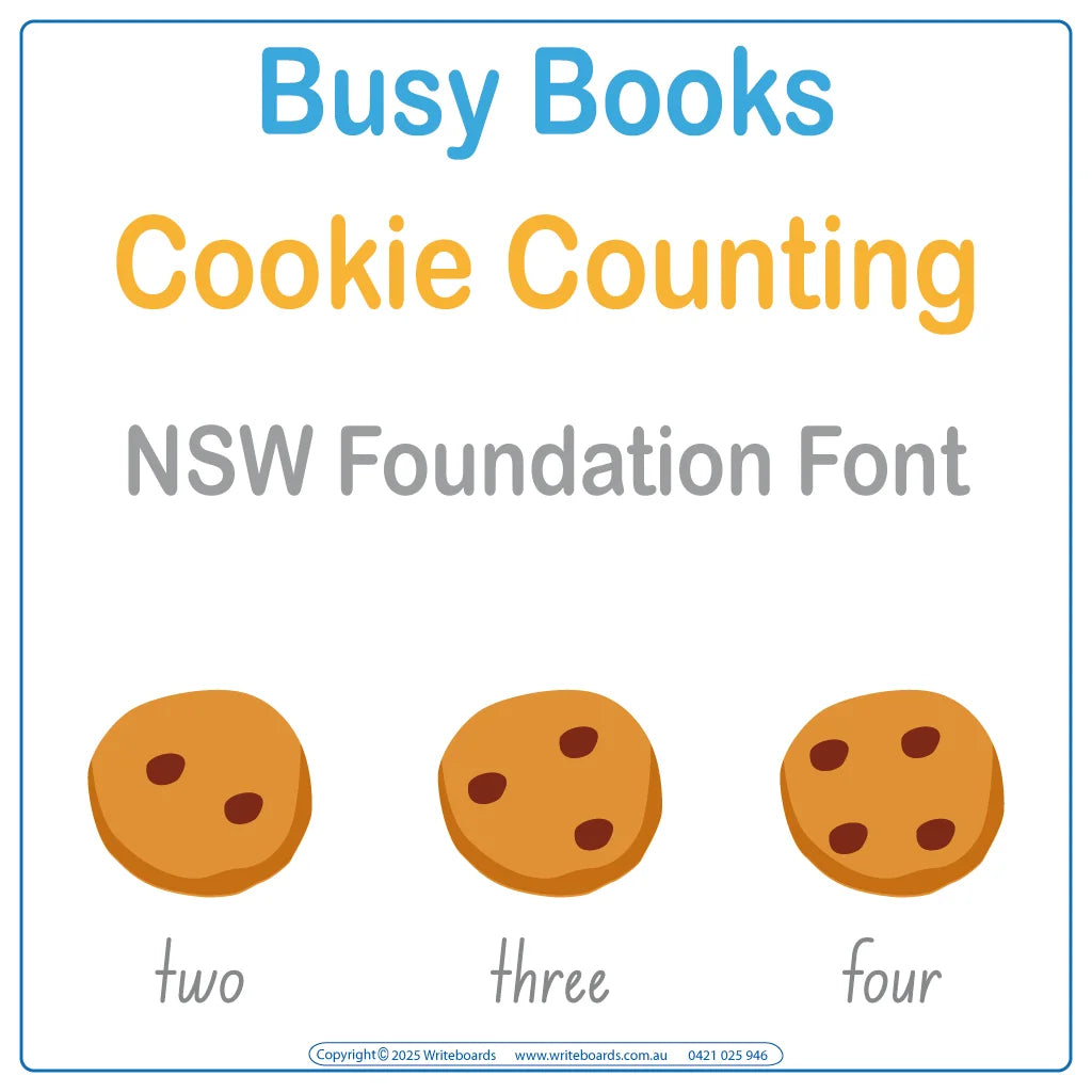 NSW Foundation Font Counting Busy Book has 21 pages of hands-on activities to teach numbers