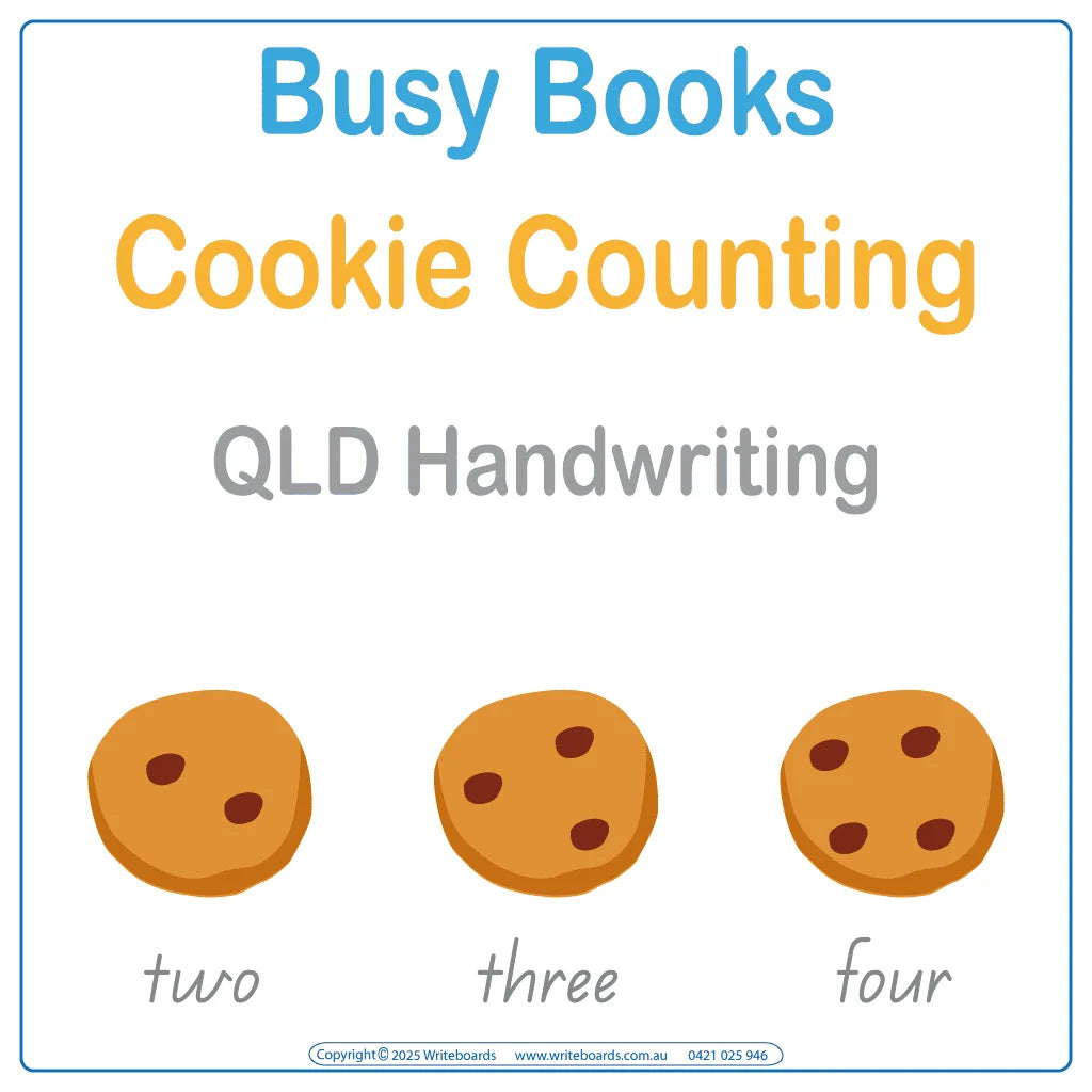 Teach Your Child How to Count using QLD School Handwriting for ages 3+