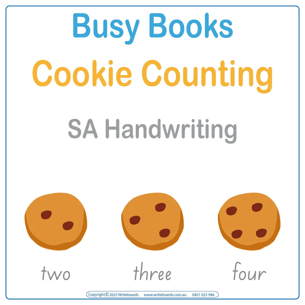 Teach Your Child How to Count using SA School Handwriting for ages 3+