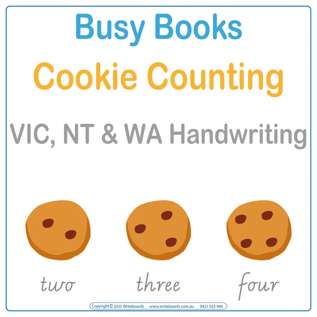 Teach Your Child How to Count using VIC & WA School Handwriting for ages 3+