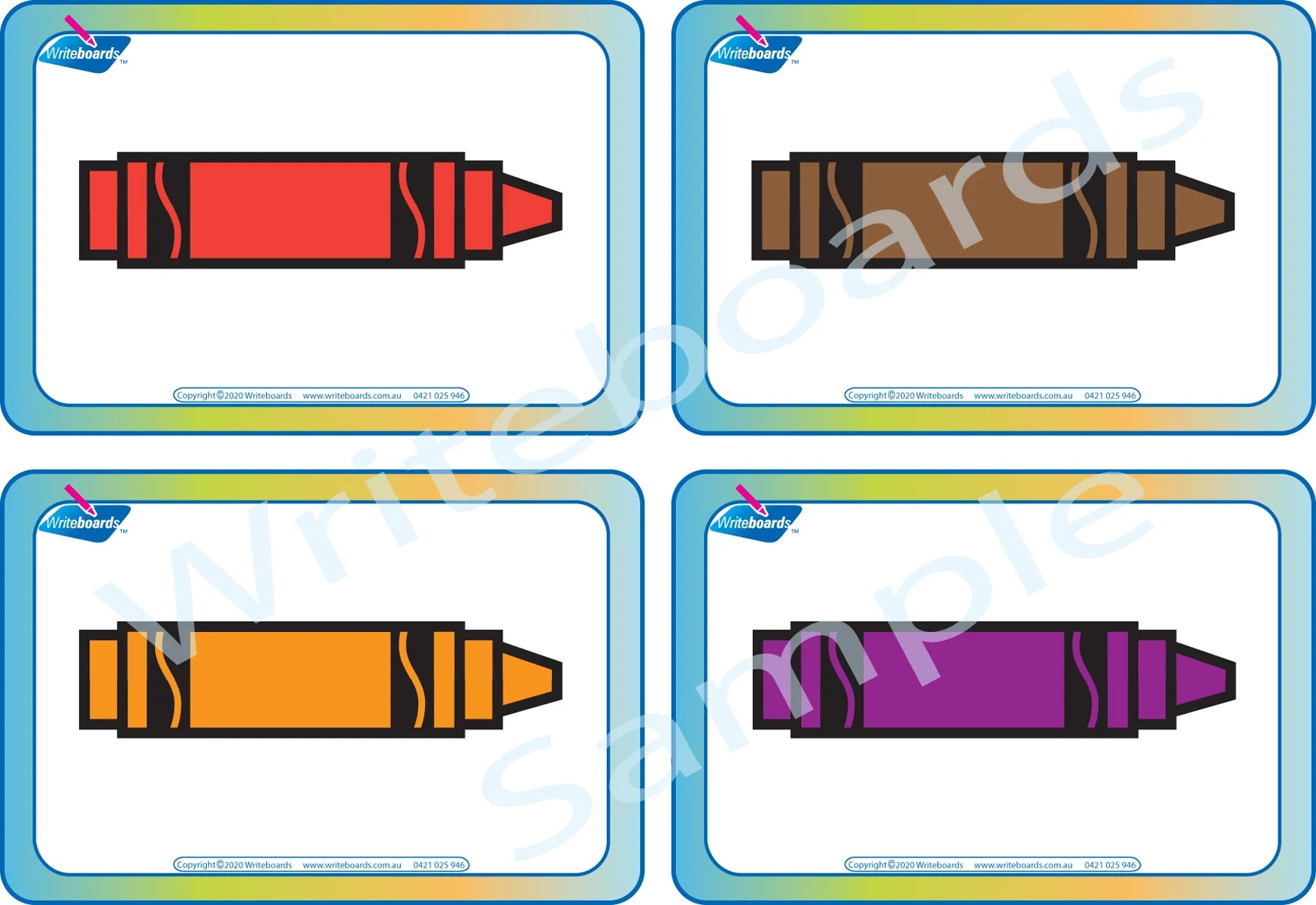 Teach your Students Colours with our Crayon Colour Flashcards for ages 3+