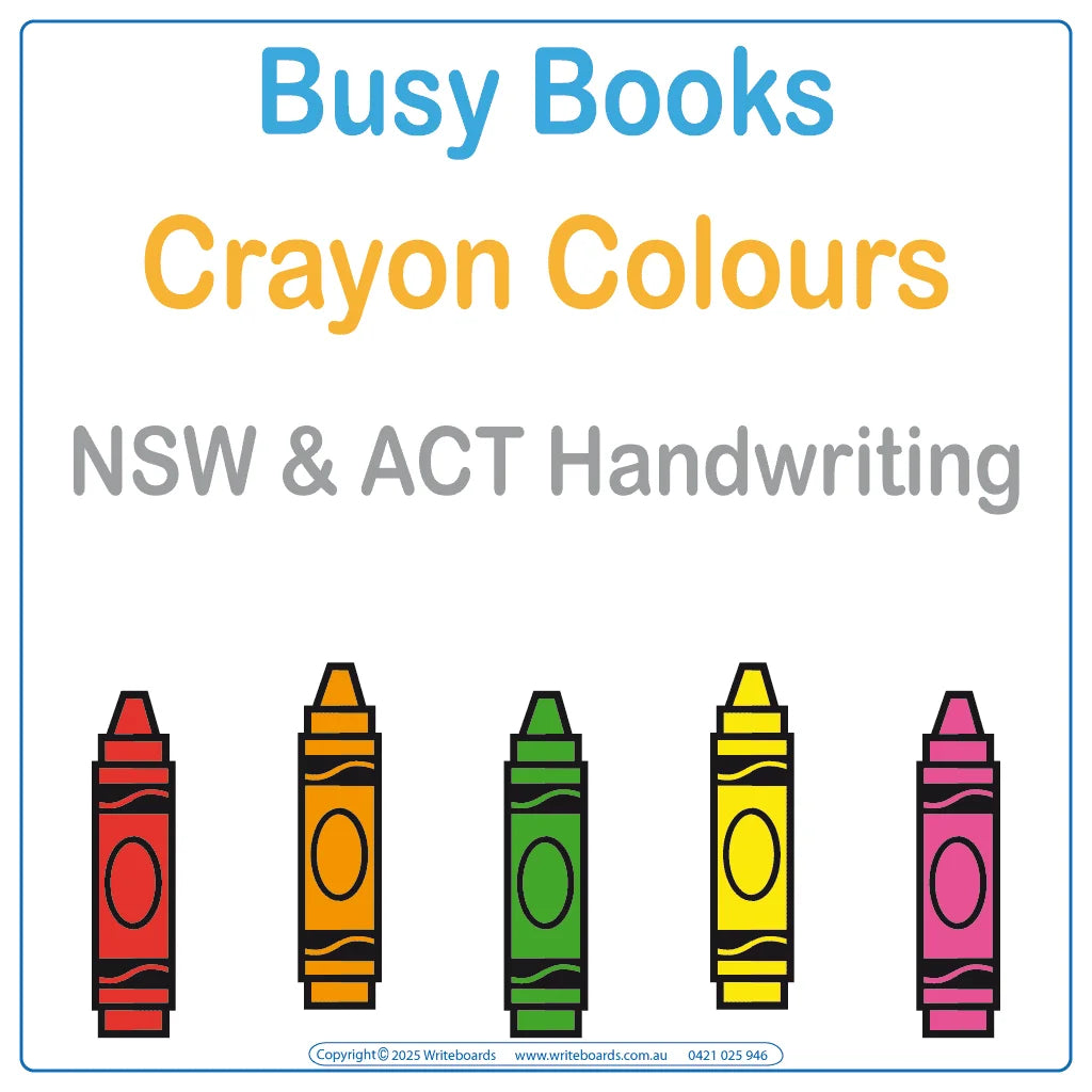 Teach Your Child Colours using our NSW & ACT Busy Book for Aussie Kids aged 3+