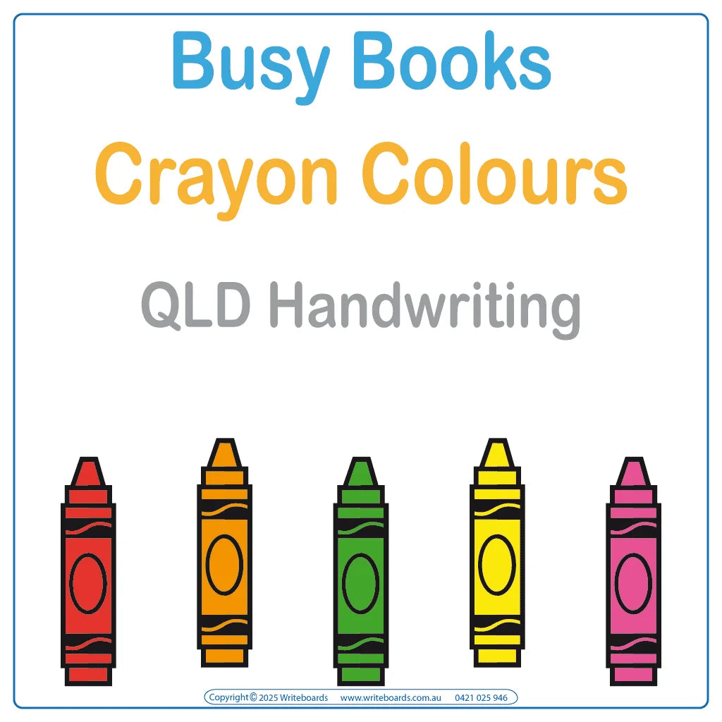 Teach Your Child Colours using our QLD Busy Book for Aussie Kids aged 3+