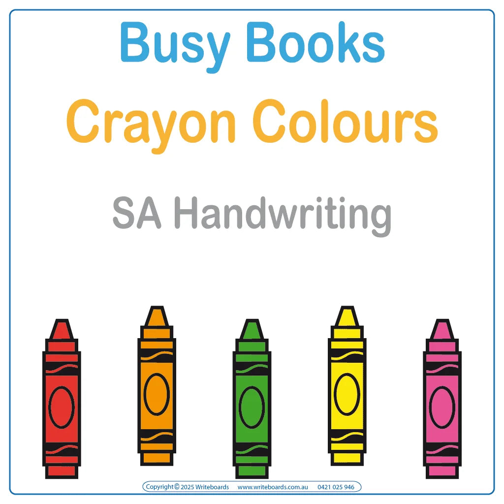 Teach Your Child Colours using our SA Busy Book for Aussie Kids aged 3+