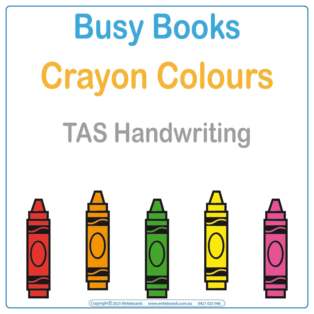 Teach Your Child Colours using our TAS Busy Book for Aussie Kids aged 3+