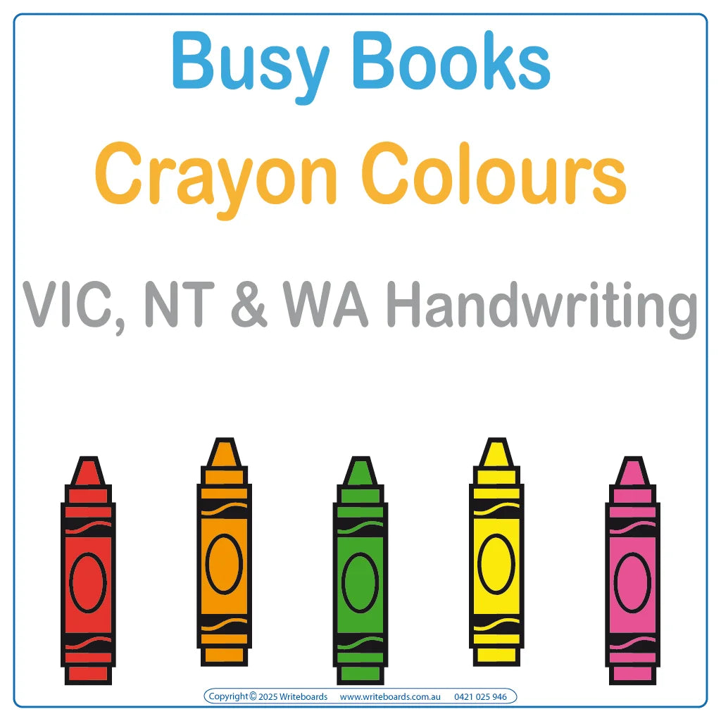 Teach Your Child Colours using our VIC & WA Busy Book for Aussie Kids aged 3+