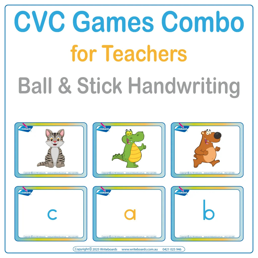 Ball and Stick CVC Games Combo for Teachers, Help your students learn & understand Phonics