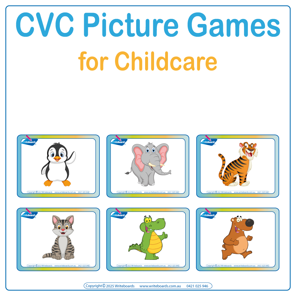 CVC Picture Games for Childcare and Prep, CVC Picture Games for Preschool and Reception