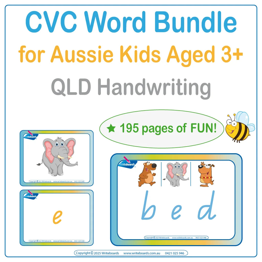 Help Your Child Spell - CVC Words & Games Bundle for QLD Kids Aged 3+ 