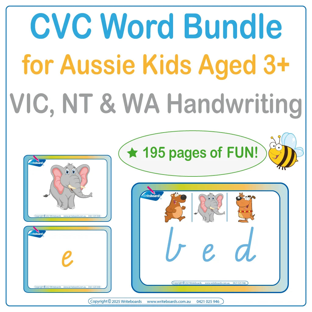 Help Your Child Spell CVC Words & Games Bundle for VIC & WA Kids Aged 3+