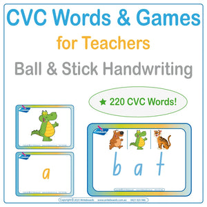 Ball and Stick CVC Flashcards and Games for Teachers, Help your students learn & understand Phonics