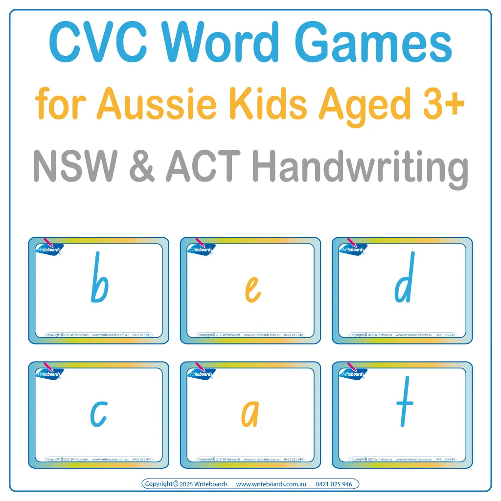 Explore CVC Words Games Pack Two with 67 pages of letter-based activities for NSW & ACT