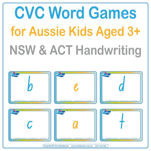 Explore CVC Words Games Pack Two with 67 pages of letter-based activities for NSW & ACT