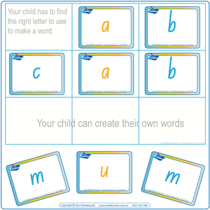 CVC Flashcard Games using NSW Handwriting, Teach your child CVC words using Fun Games