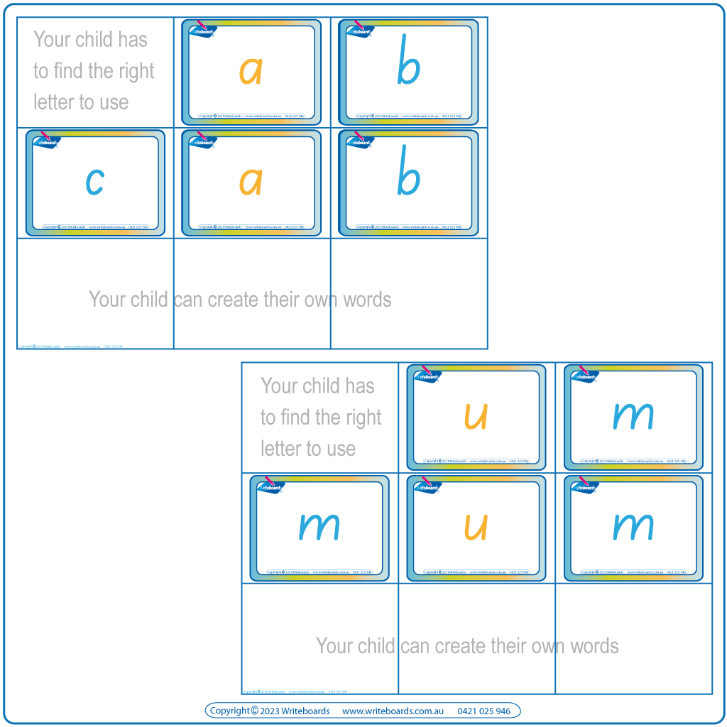 CVC Flashcards Games for SA, Fun CVC Games using SA School Handwriting, SA CVC Fun Games