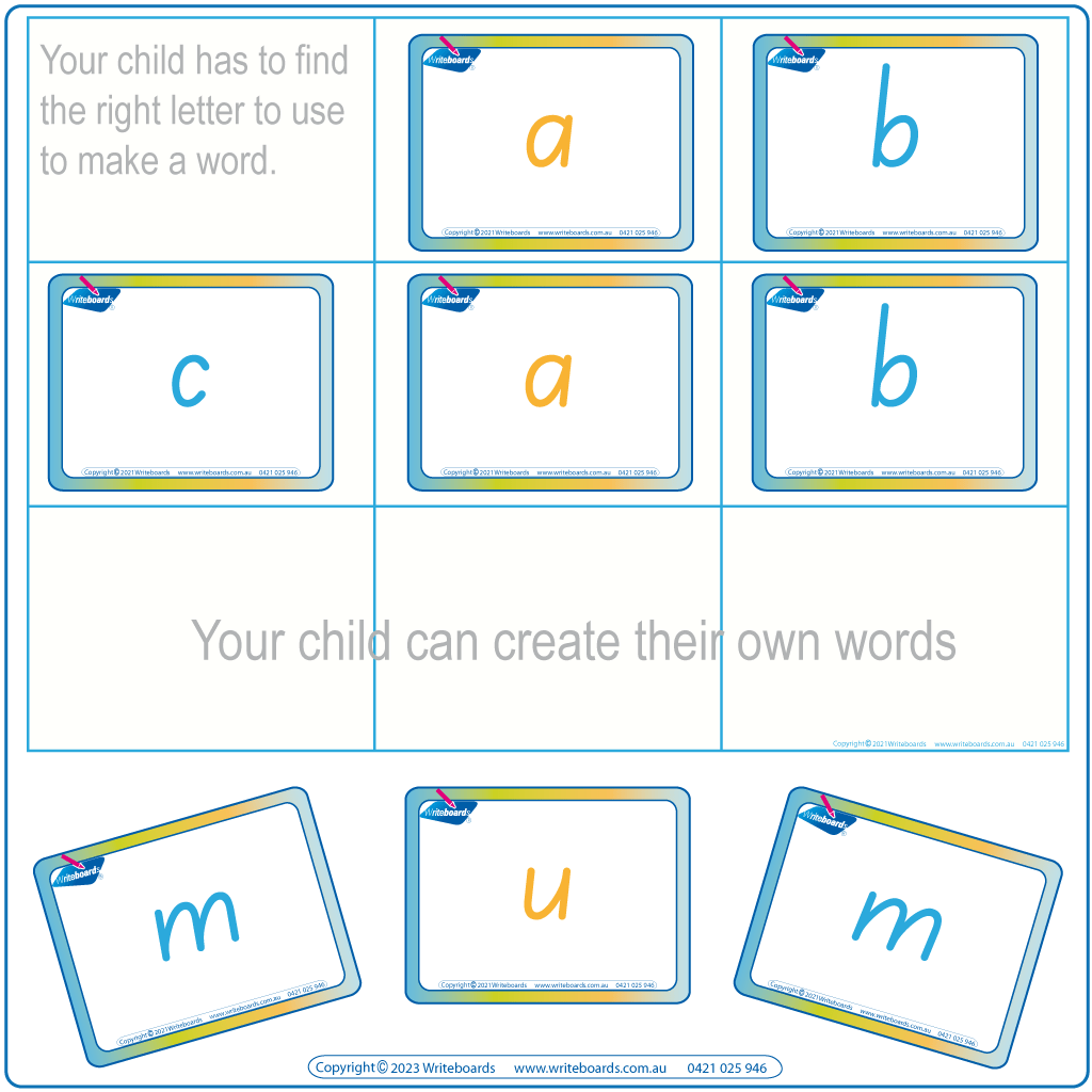 CVC Flashcards Games for SA, Fun CVC Games using SA School Handwriting, SA CVC Fun Games