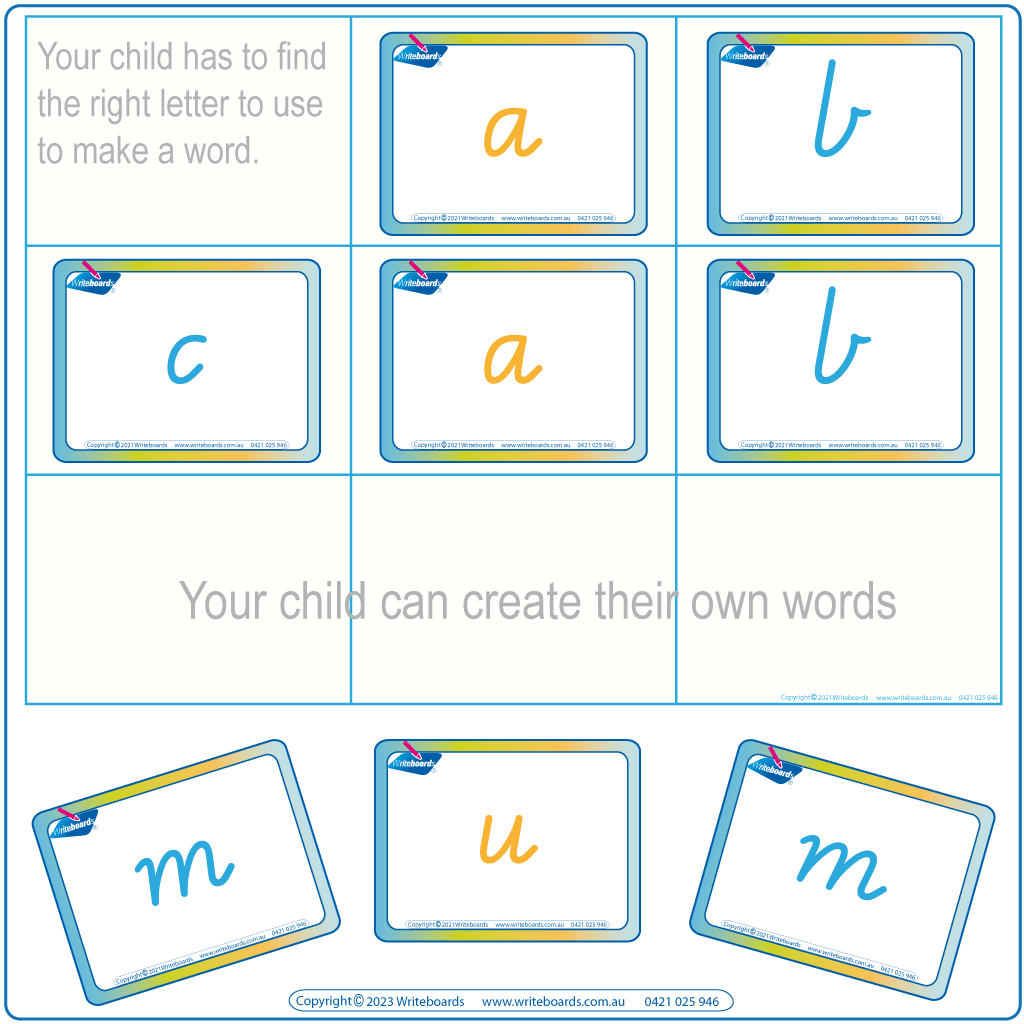 VIC CVC Games Pack, Teach Your child CVC words using VIC Handwriting, WA CVC Games Pack