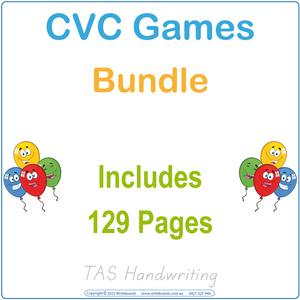 TAS CVC Words Animal Phonic Games Pack Bundle, TAS CVC Words Games Bundle, TAS Zoo Phonics