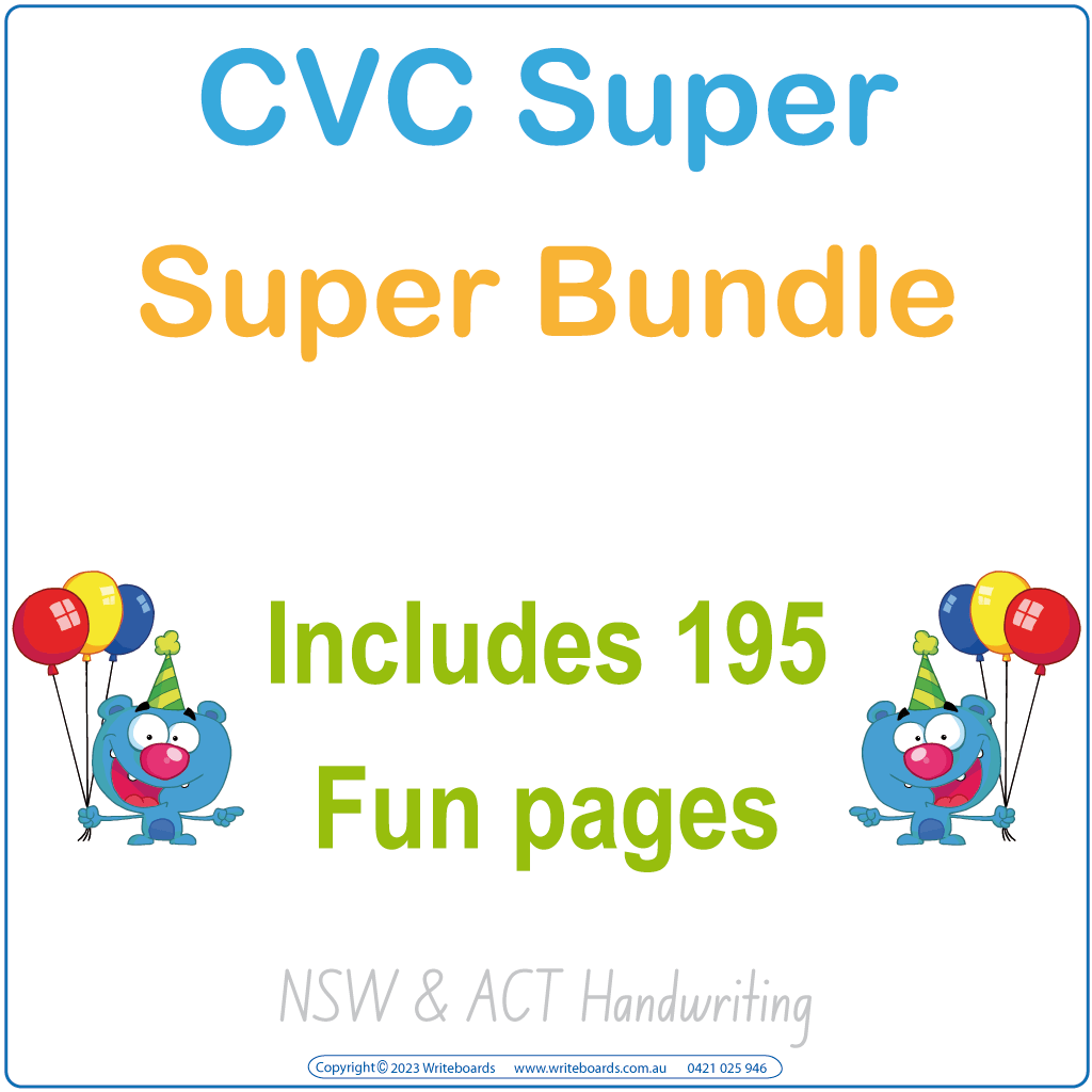 Teach Your Child NSW CVC Words the EASY WAY, Printable NSW CVC Rhyming Cards Bundle