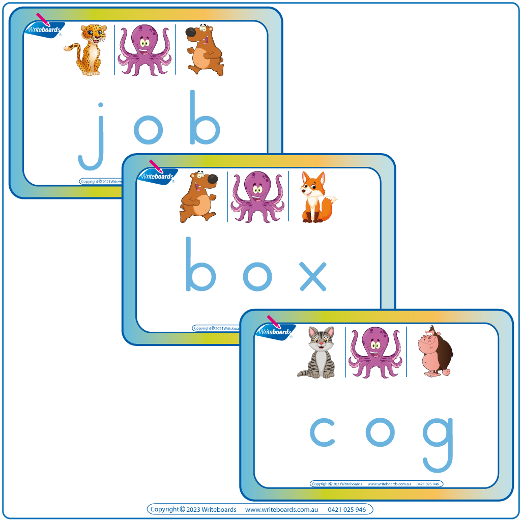 CVC Flashcards Middle Letter o