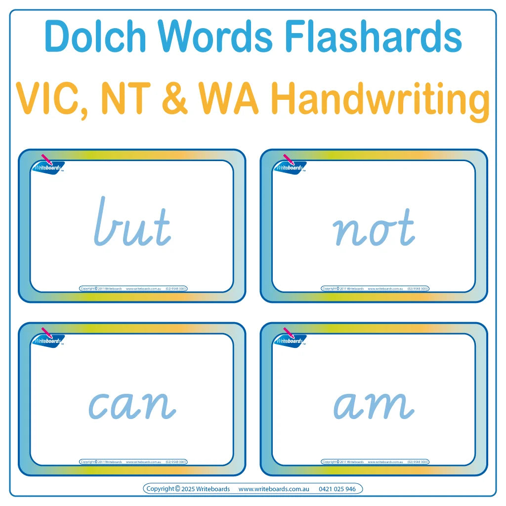 Enhance your child’s reading abilities with VIC Modern Cursive Font 315 Sight Word Flashcards