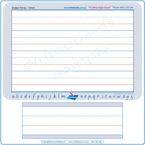 Teach your child to write with VIC Modern Cursive Font using dotted thirds worksheets for handwriting 