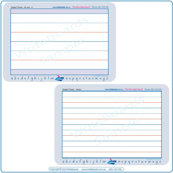 Dotted Third Lines - SA Modern Cursive Font | Writeboards | Children’s ...