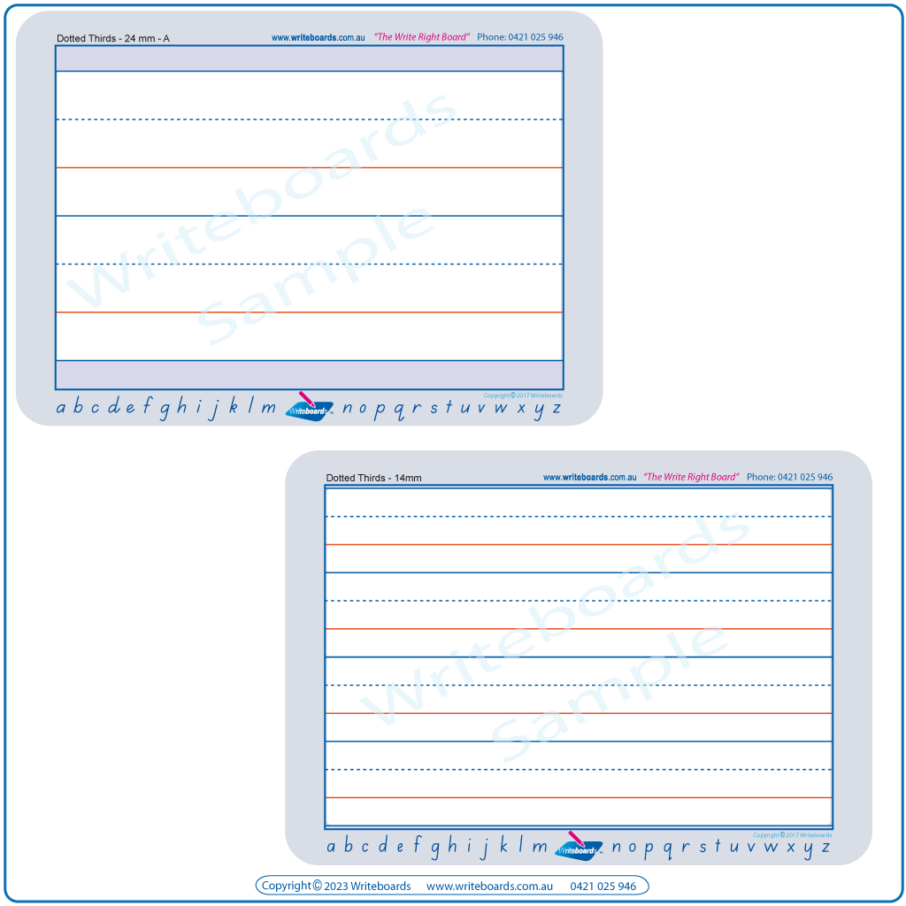 Teach your child to write with TAS Modern Cursive Font using dotted thirds worksheets for handwriting 