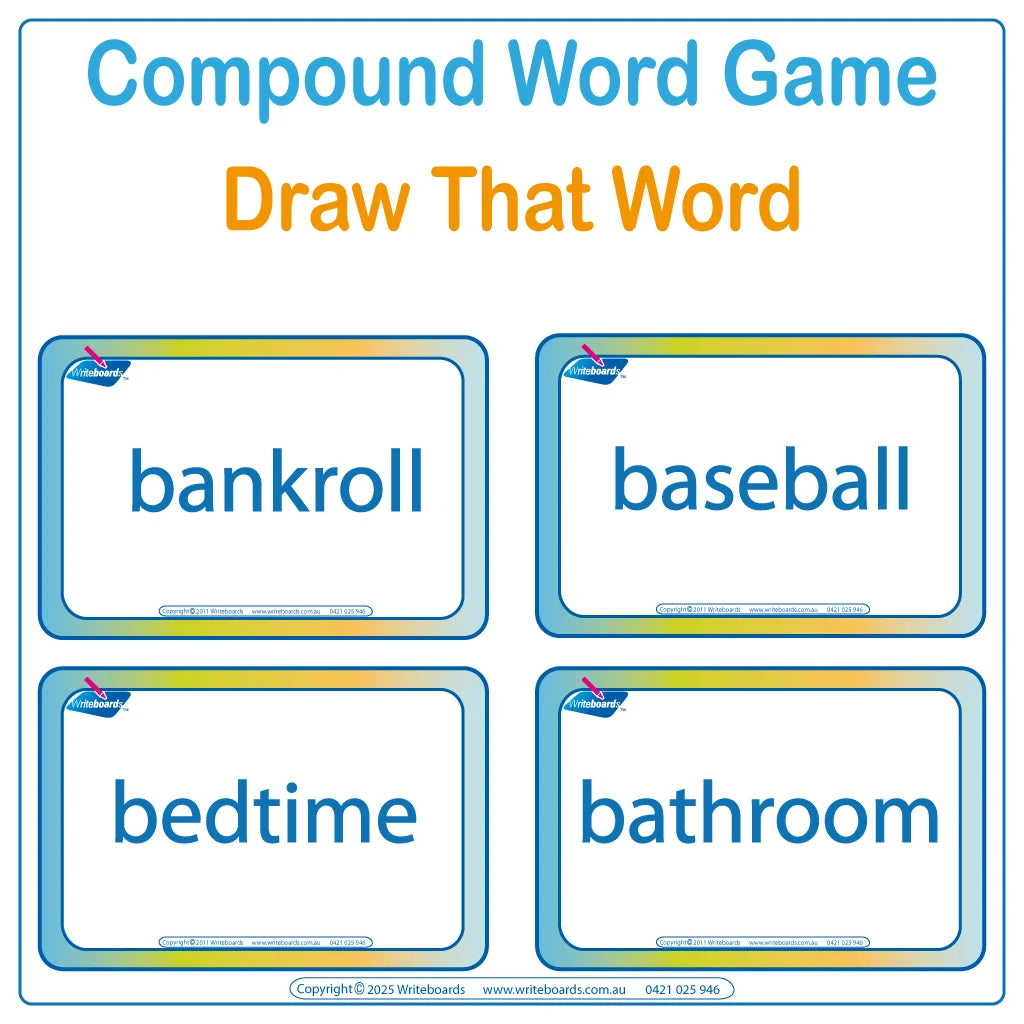 Draw that Compound Words Family Drawing Game